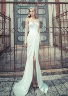 Robe de mariée taille haute fendue