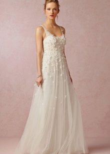 Robe de mariée longue taille haute
