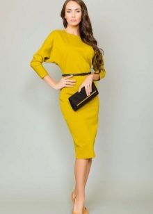 Robe en maille italienne à manches