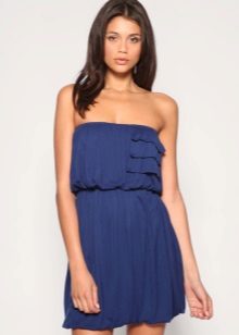 Robe en maille ouverte bleu