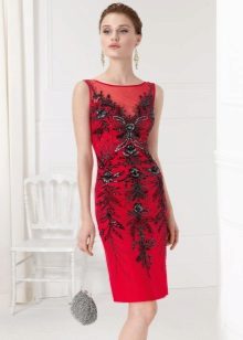 robe de cocktail rouge