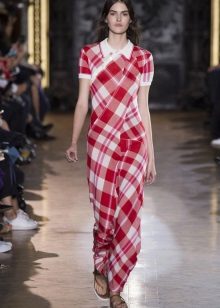 Robe chemise à carreaux de printemps