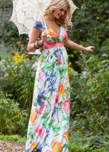 Robe d'été pour femme enceinte imprimée