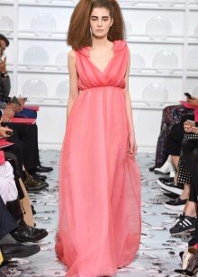 Robe d'été style Empire rose
