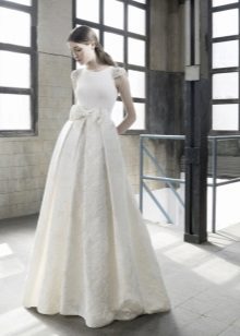 Robe de mariée d'automne au sol