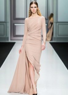 Robe d'automne soirée asymétrique