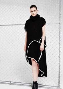 Robe d'automne courte asymétrique