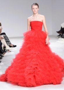 Robe bustier moelleux rouge