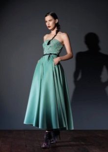 Robe bustier A-ligne Turquoise