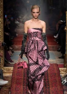 Robe sans bretelles Flounce