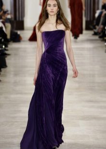 Robe drapée longue au sol