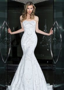 Robe de mariée sirène sans bretelles
