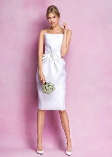 Robe de mariée droite sans bretelles