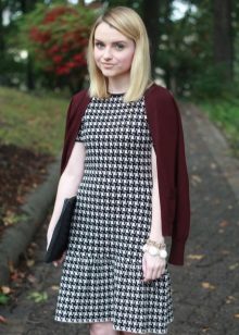 Robe droite avec des jambes d'oie taille basse