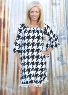 Robe en coton aux pattes d'oie