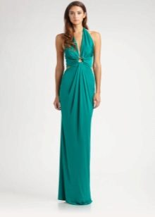 Robe en jersey turquoise