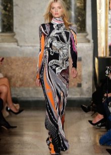 Robe en jersey multicolore