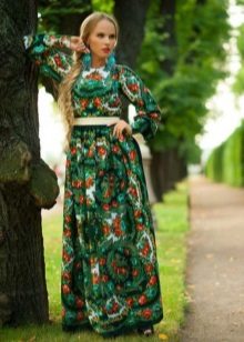 Robe écharpe verte