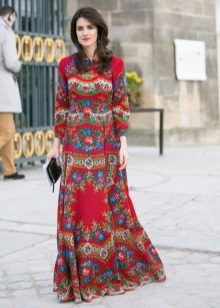 Robe de châle Pavloposad fermée
