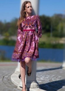  Robe de pavillon châles mauve