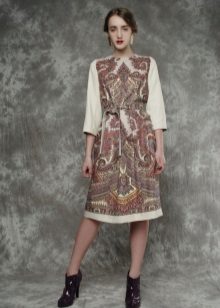 Robe de châle Pavloposad à manches