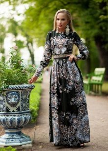 Robe foulard noir