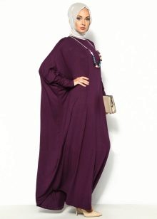 Robe longue bordeaux coupe chauve-souris