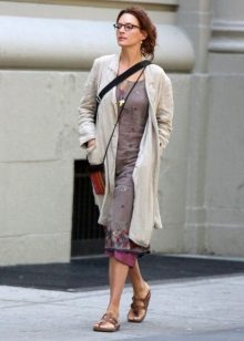 Long cardigan à un long sac de robe
