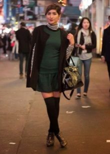 Cardigan avec robe taille basse