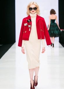 Robe en laine avec veste