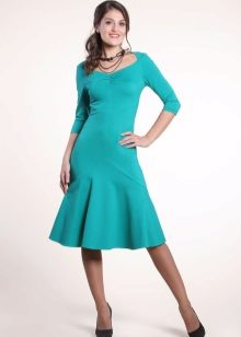 Robe en laine turquoise