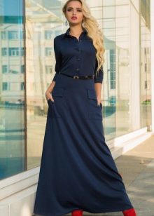 Robe chemise en laine