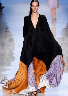 Sweat à capuche en crêpe de Chine noir