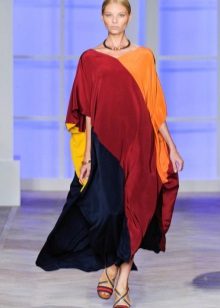 Robe en crêpe de Chine au sol