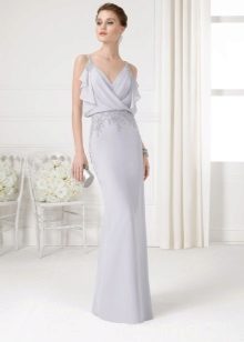 Robe de soirée en crêpe de Chine
