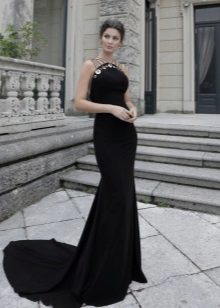 Robe de soirée sirène en crêpe de Chine
