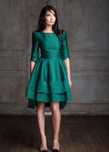 Robe en crêpe de Chine verte