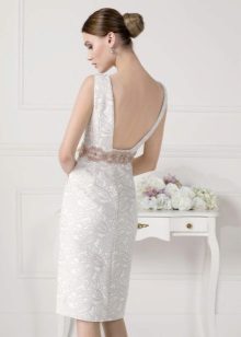 Robe courte blanche sans dossier