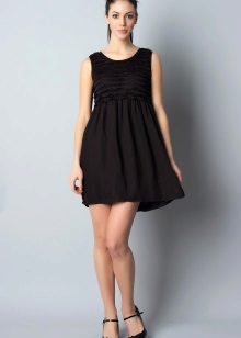 Robe trapèze courte de style Empire