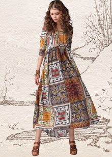 Habille dans le style de la silhouette ethno-boho