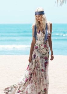 Robe d'été dans le style de sirène boho