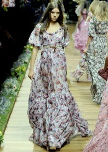 Robe boho taille haute