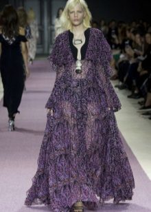 Robe Boho en mousseline taille haute