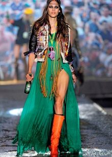 Robe boho chic avec une fente