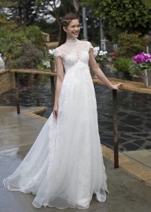 Robe de mariée pour femme enceinte taille haute