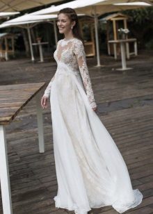 Robe de mariée pour les femmes enceintes à manches
