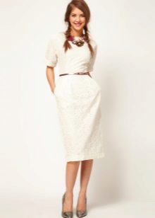 Robe de mariée courte droite