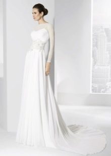 Robe de mariée simple au sol