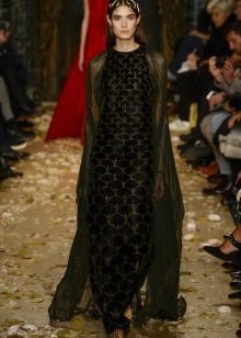 Capa para vestido longo preto
