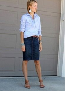 crayon jupe en jean pour temps chaud